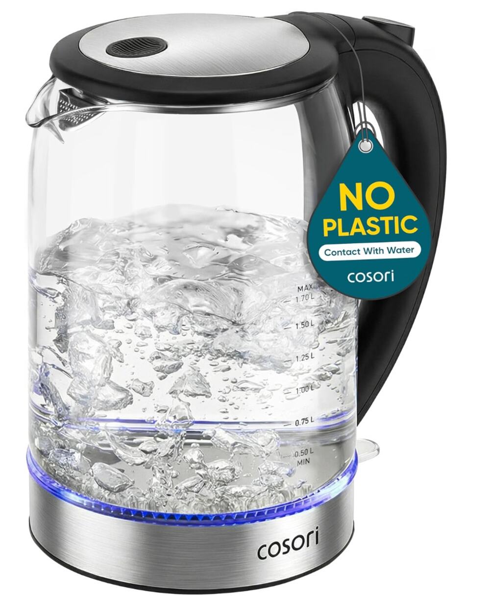 Cosori Electric Kettle, No Plastic Contact with Water, 1.7L, Black